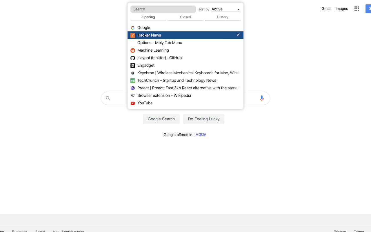 Moly Tab Menu - 截图 2