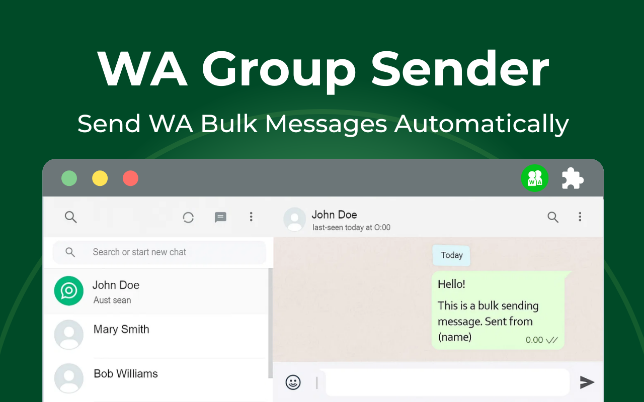 WAWebSender - 群发消息与群组管理助手 - 截图 2