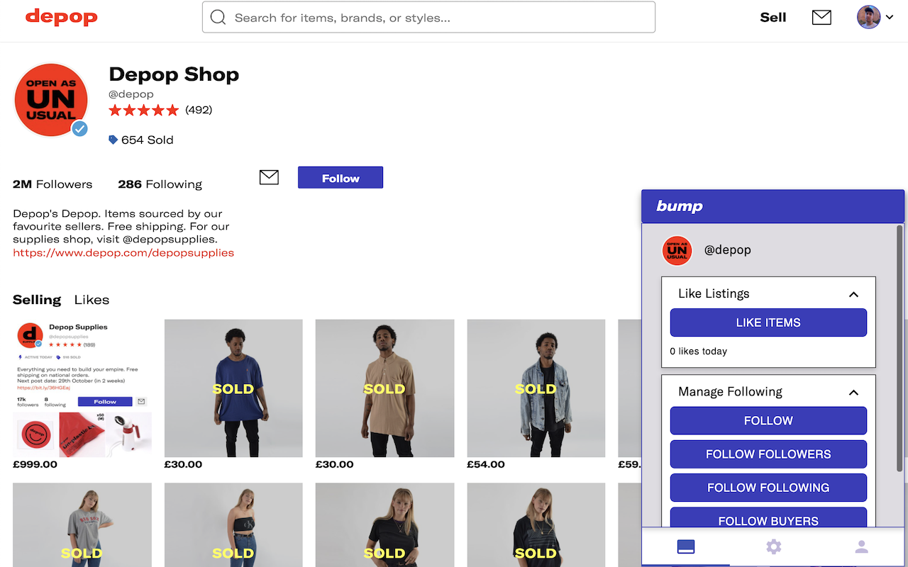 Depop Bot - Bump | Refresh your Listings - 截图 1