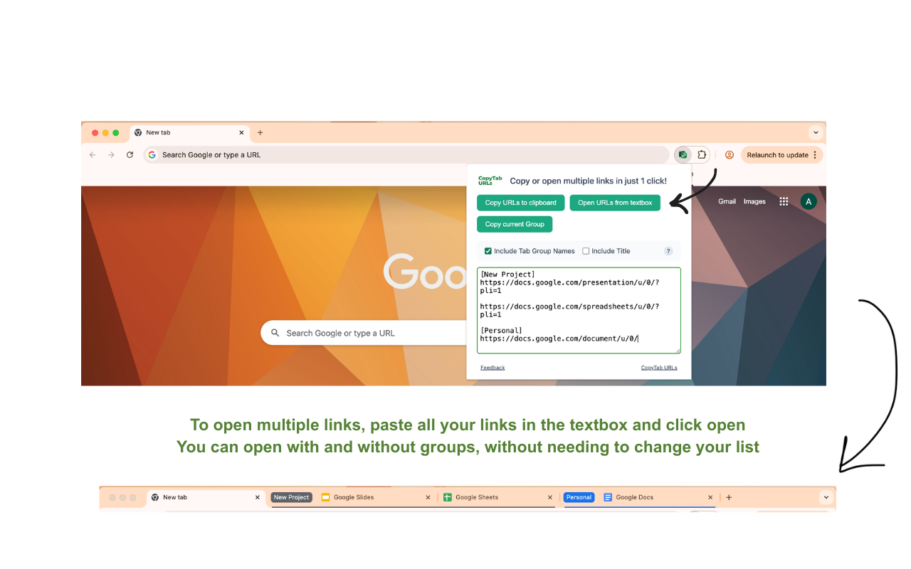 CopyTab URLs - 截图 2