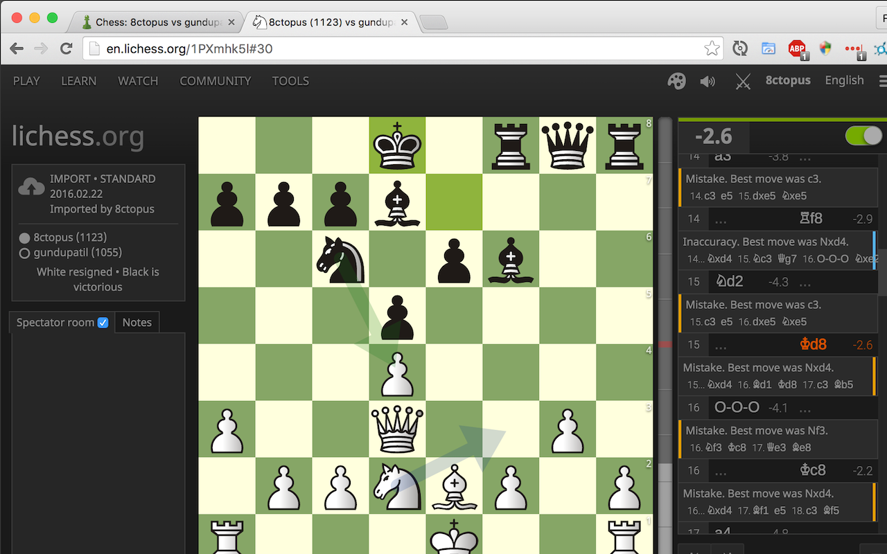Chess.com Analysis at Lichess - 截图 2