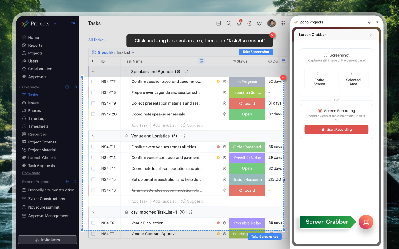 Zoho Projects - 截图 1