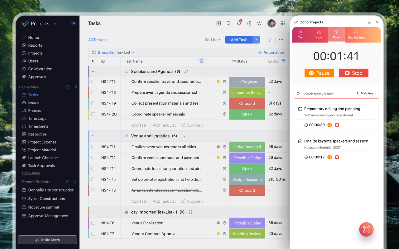 Zoho Projects - 截图 3