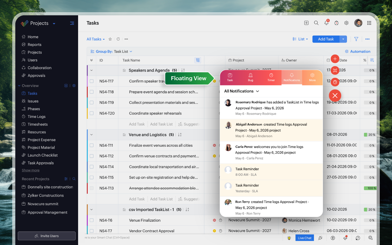 Zoho Projects - 截图 4