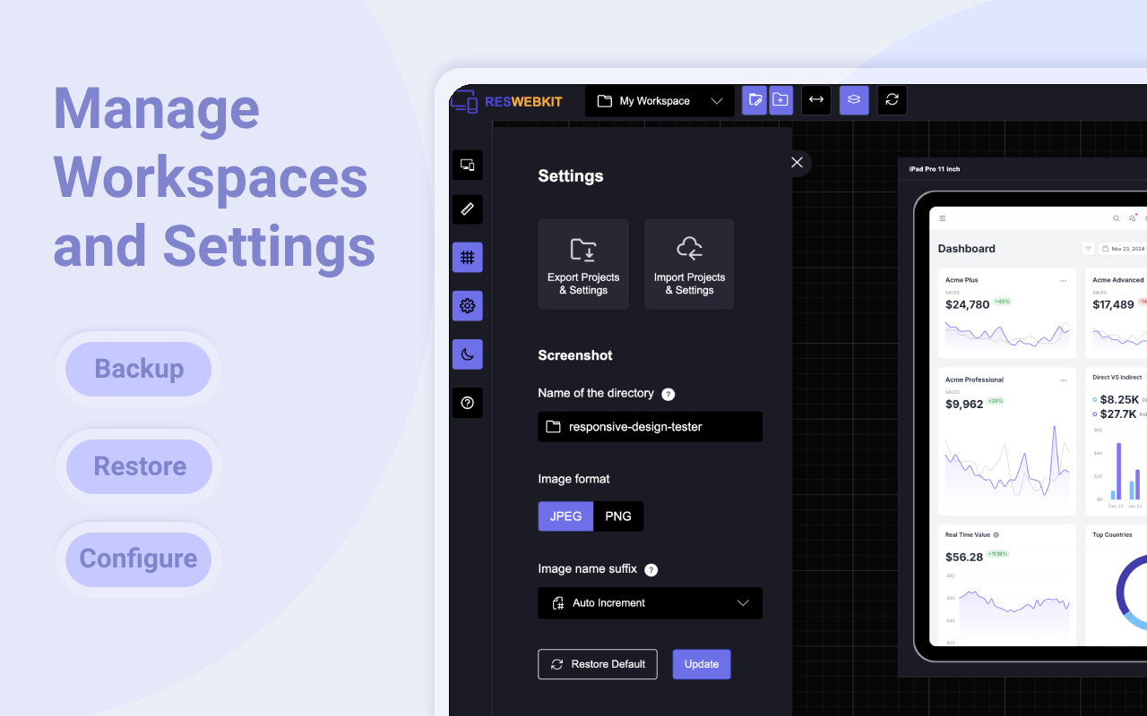 Responsive Website Testing Toolkit - Multiple Viewport Simulator - 截图 2