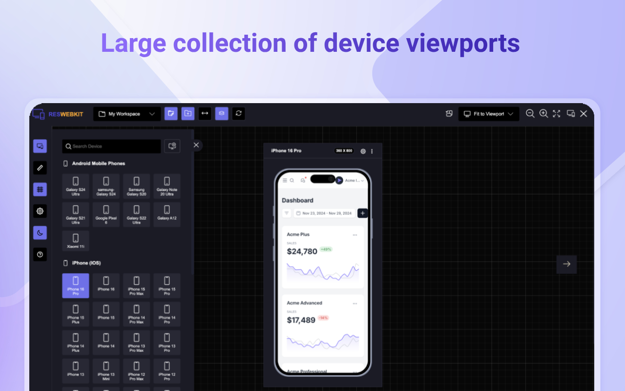 Responsive Website Testing Toolkit - Multiple Viewport Simulator - 截图 4