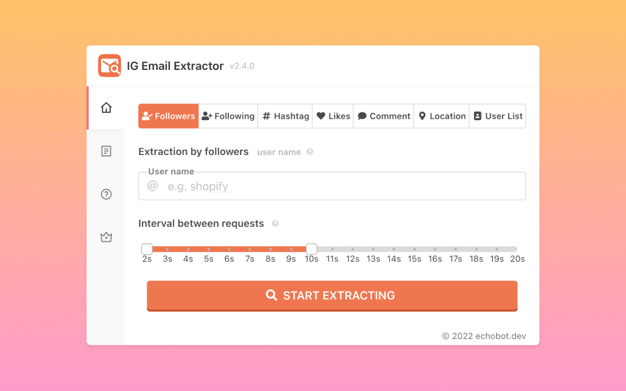 Email Scraper for Ins - 截图 3