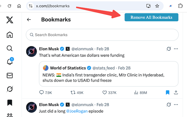 Twitter Remove All Bookmarks - 截图 3