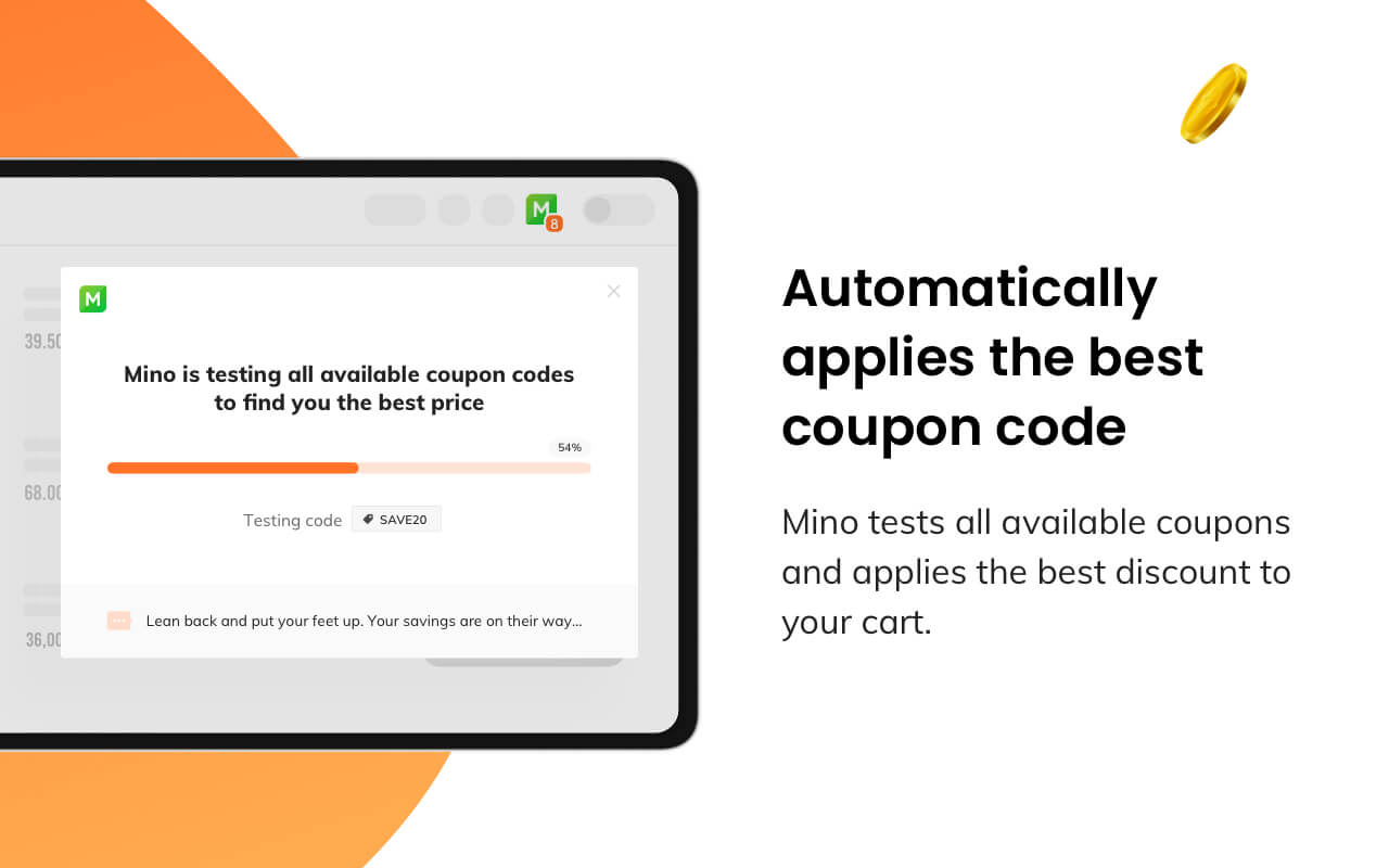 Mino: Automatic Coupons & Cash Back - 截图 1