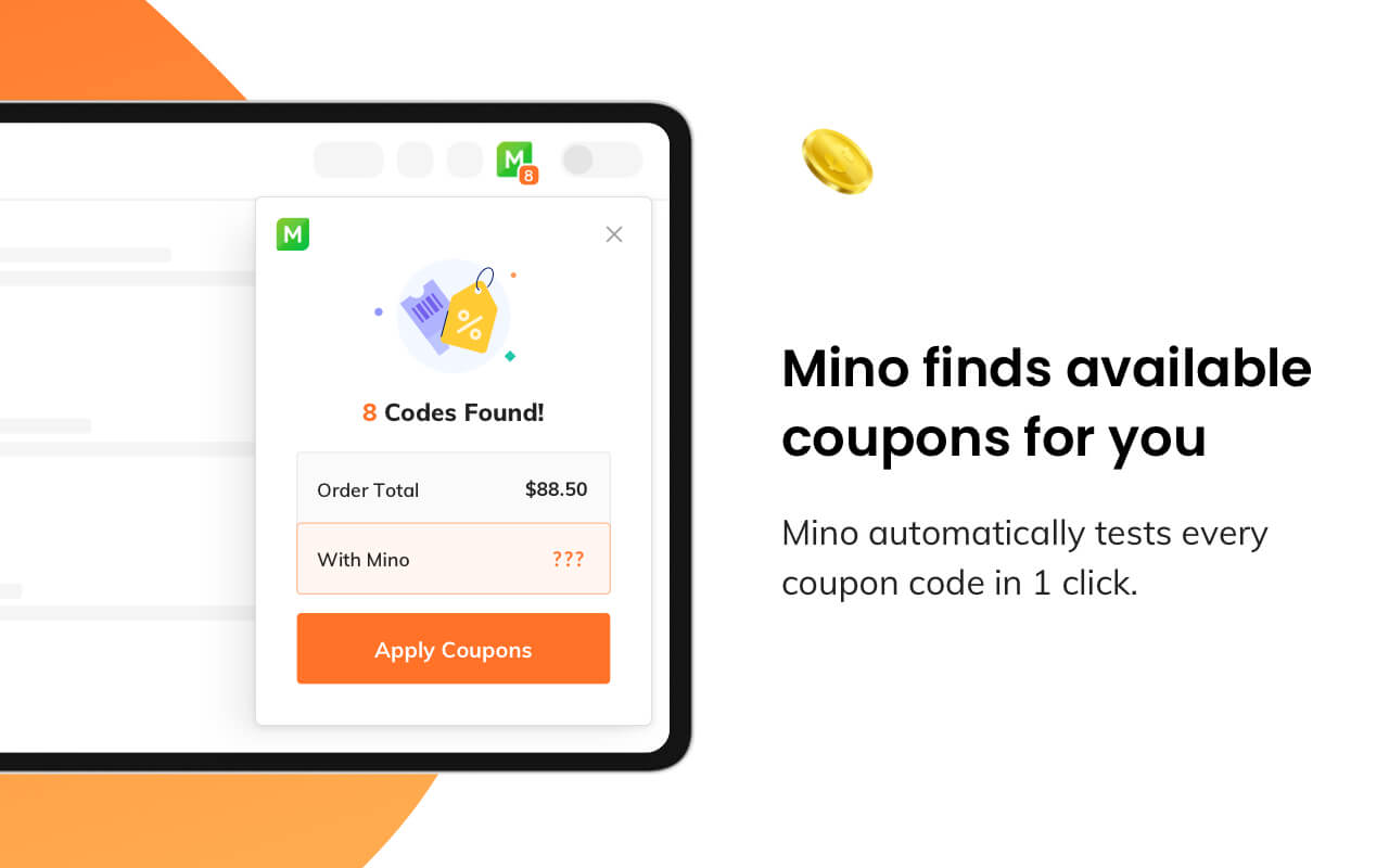 Mino: Automatic Coupons & Cash Back - 截图 3
