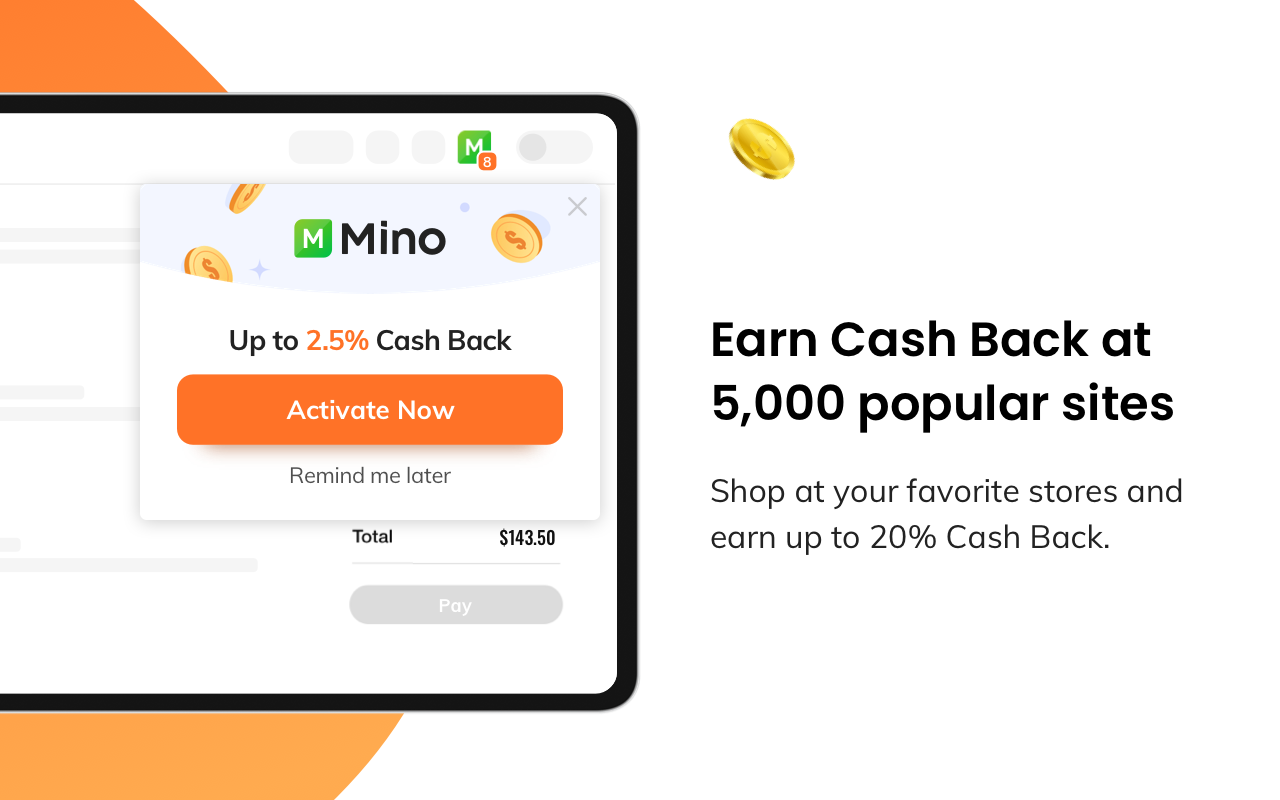 Mino: Automatic Coupons & Cash Back - 截图 5