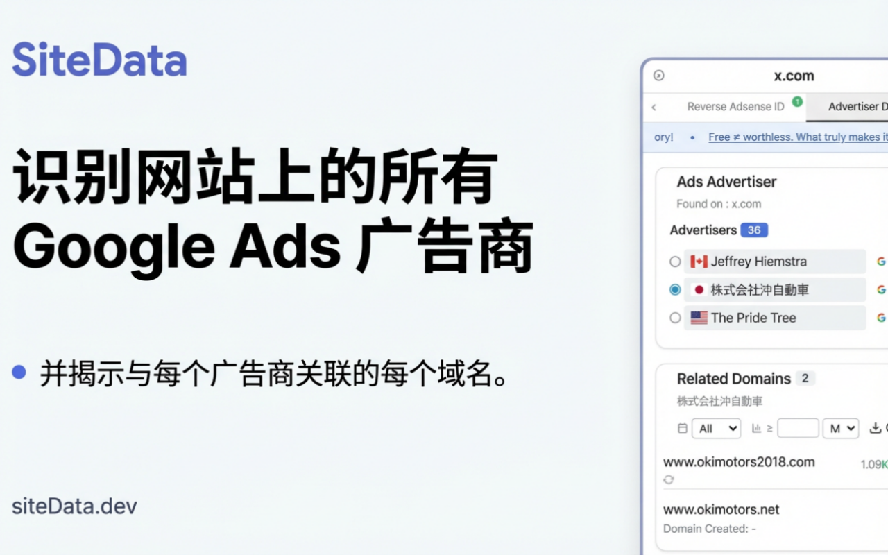 SiteData - 流量检查/广告透明度/SEO分析器 - 截图 1