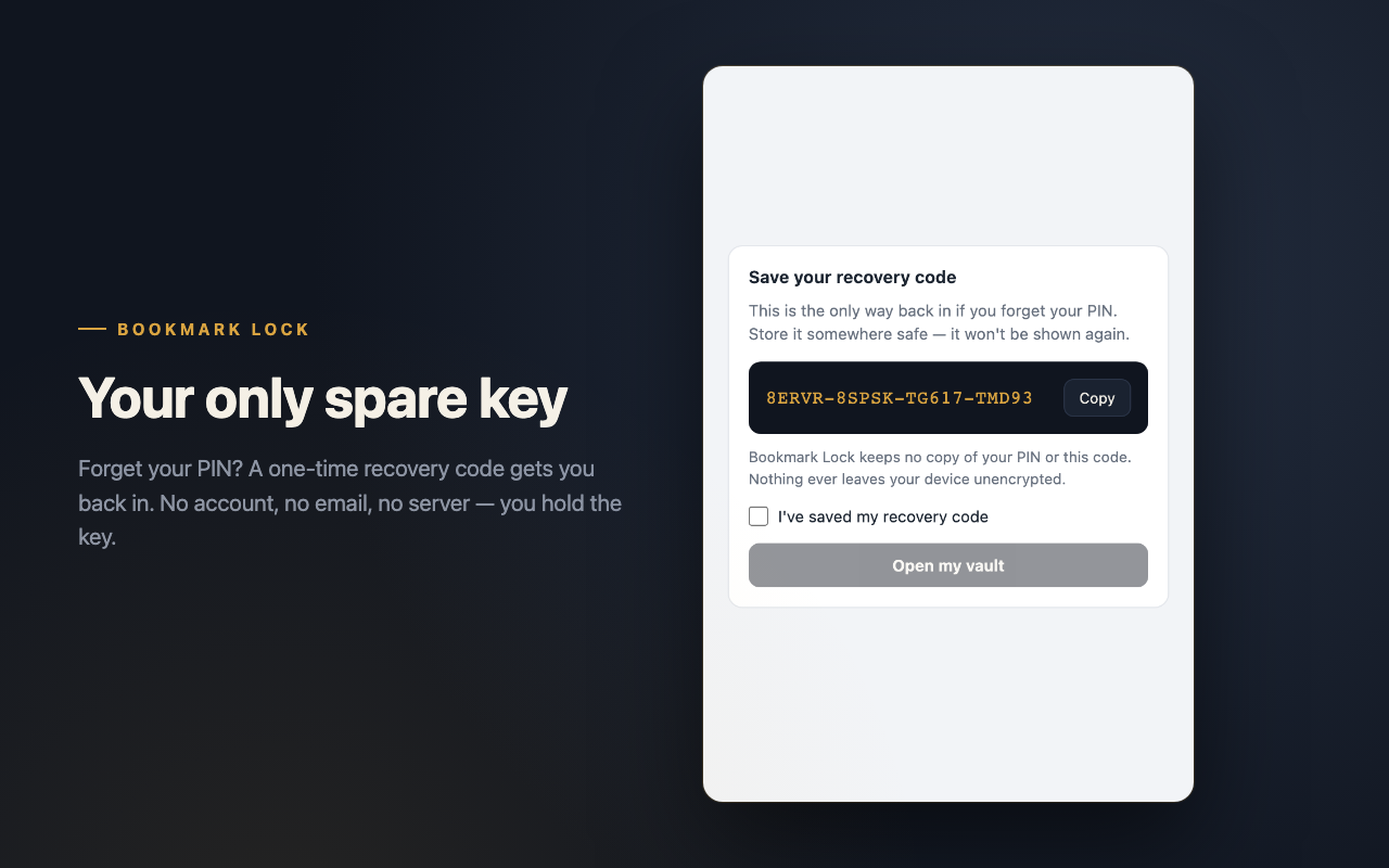Bookmark Lock – Encrypted Bookmark Vault - 截图 3