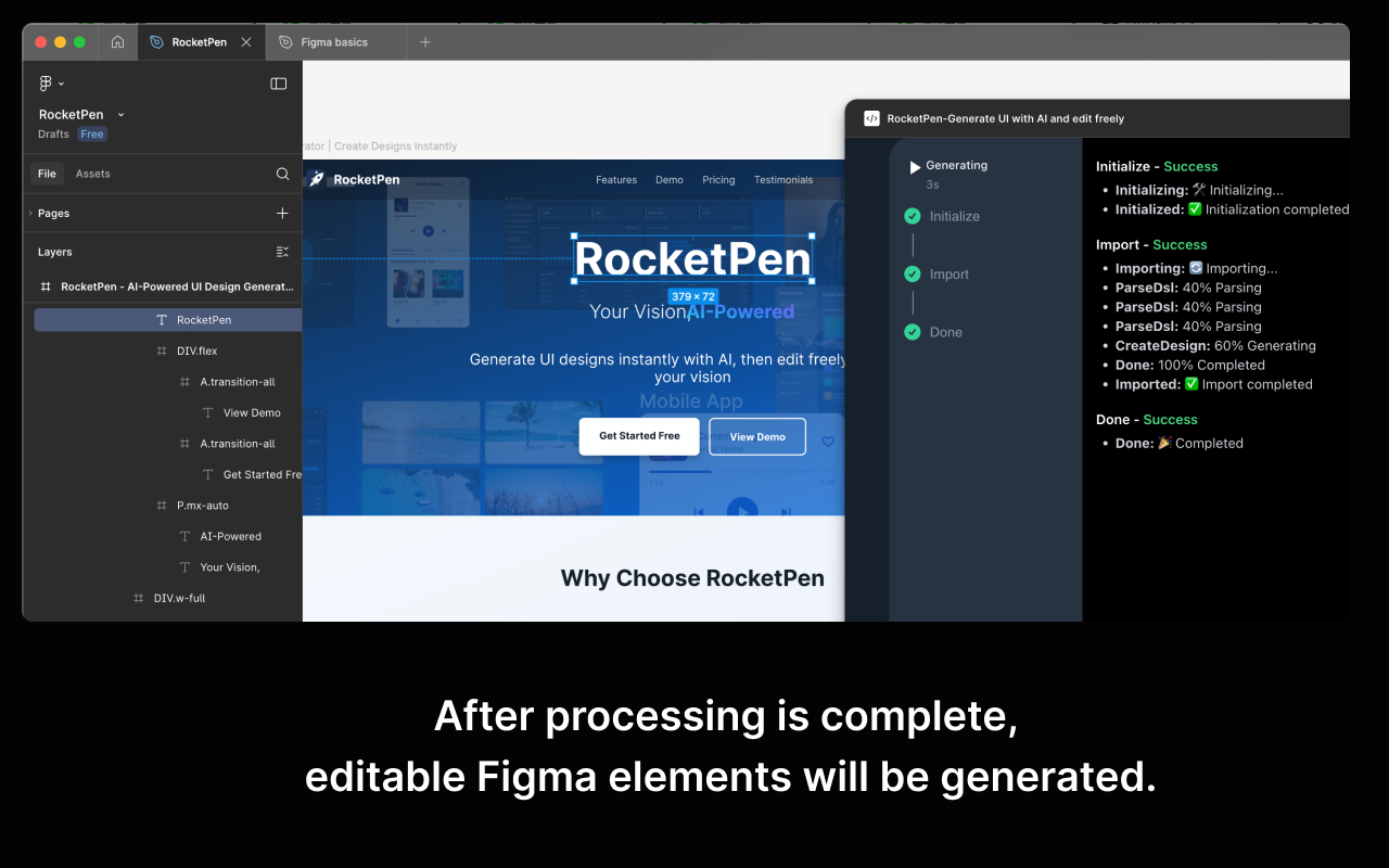 RocketPen Website to Figma - 截图 1
