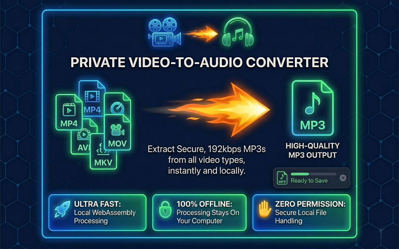 离线视频转音频 - MP4转MP3 - 截图 2