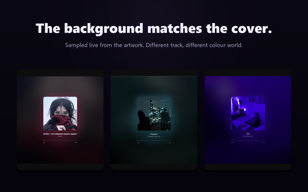 SoundCloud Aesthetic Player — Fullscreen Now-Playing - 截图 3
