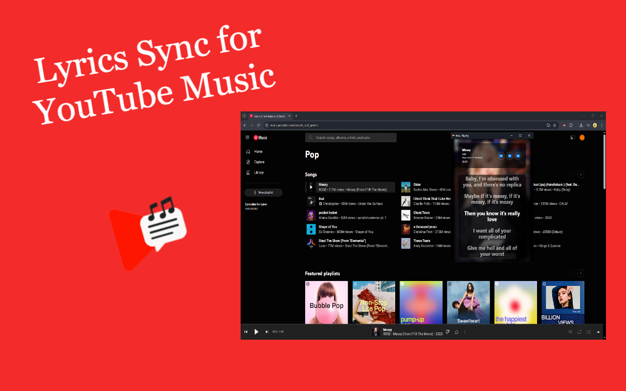 LyriSync for YouTube Music - 截图 3