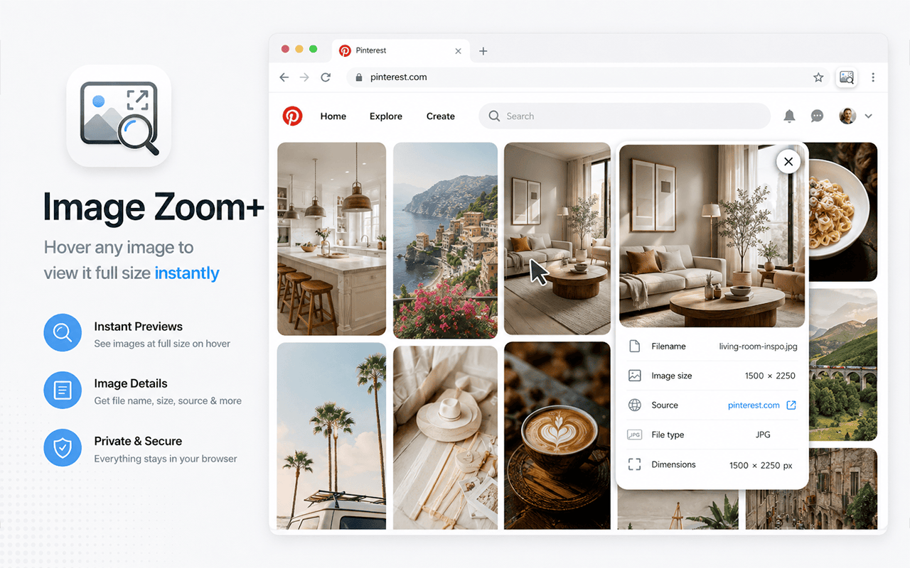Image Zoom+ | Hover Zoom & Photo Previewer - 截图 3