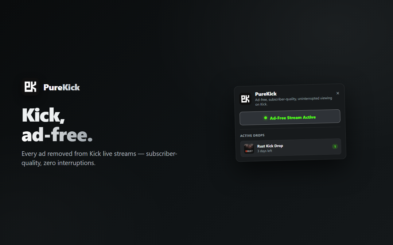 PureKick - Ad Blocker for Kick - 截图 3