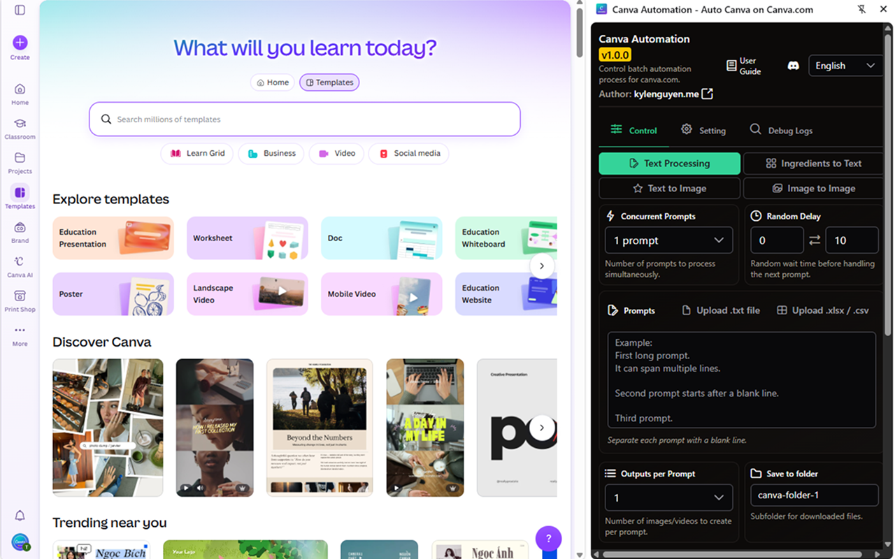Canva Automation - Auto Canva on Canva.com - 截图 1