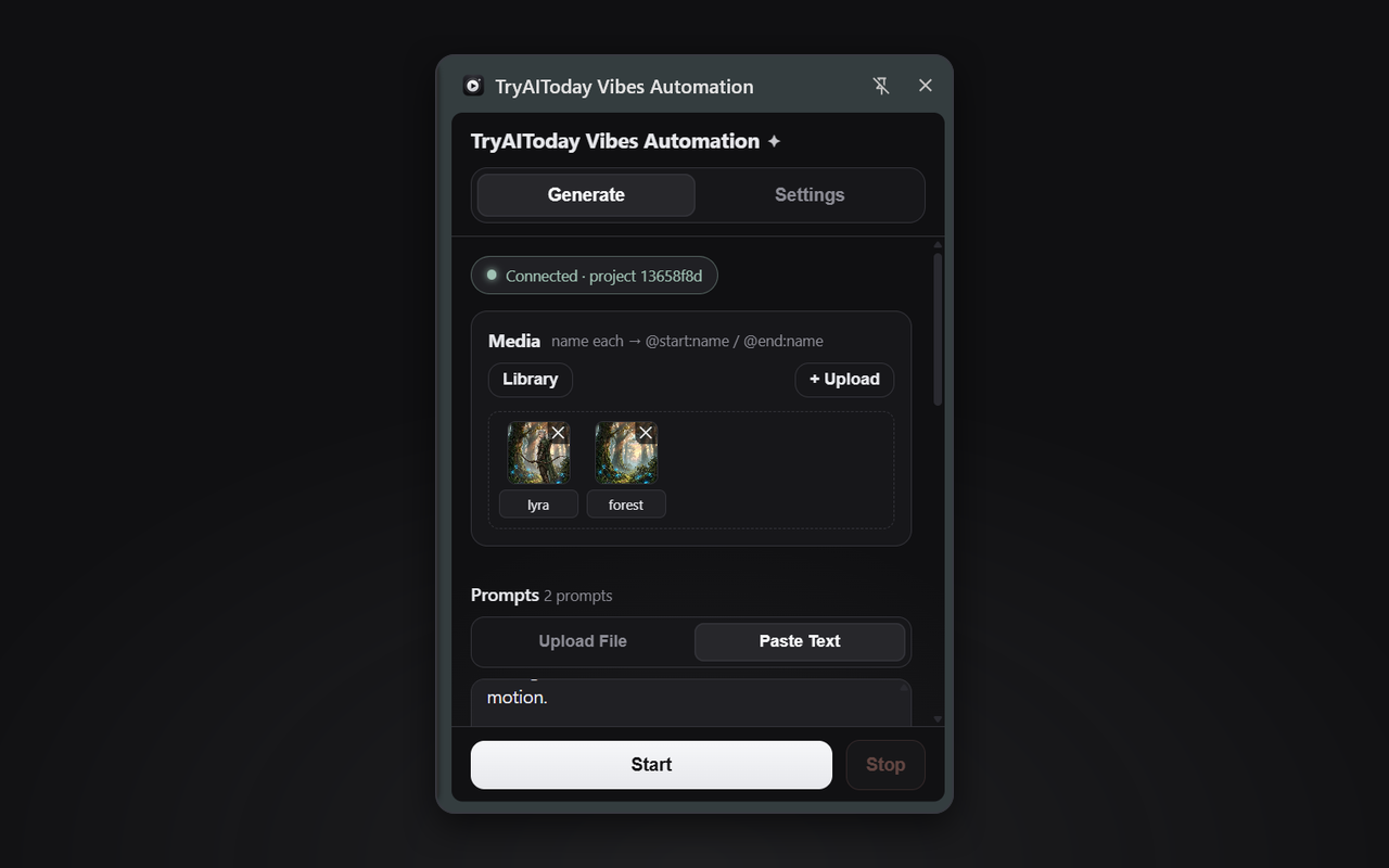 TryAIToday Vibes Automation - 截图 2