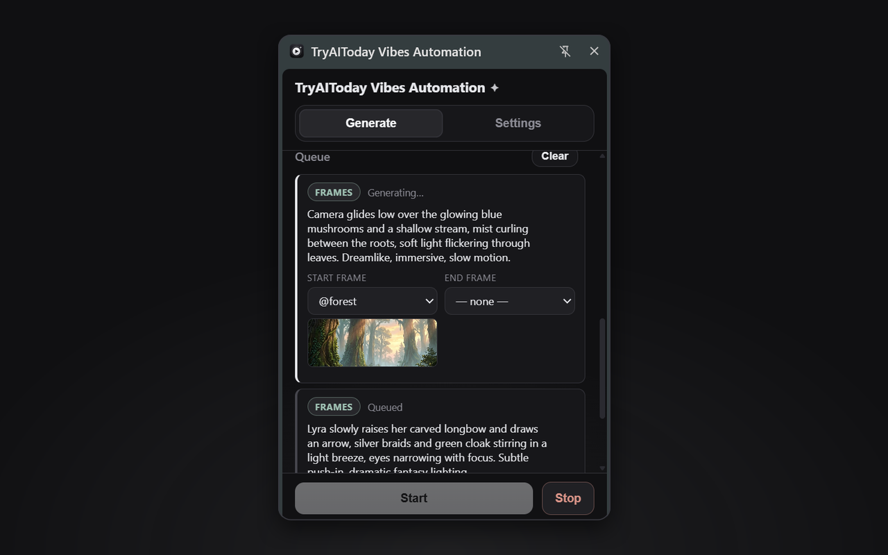 TryAIToday Vibes Automation - 截图 5