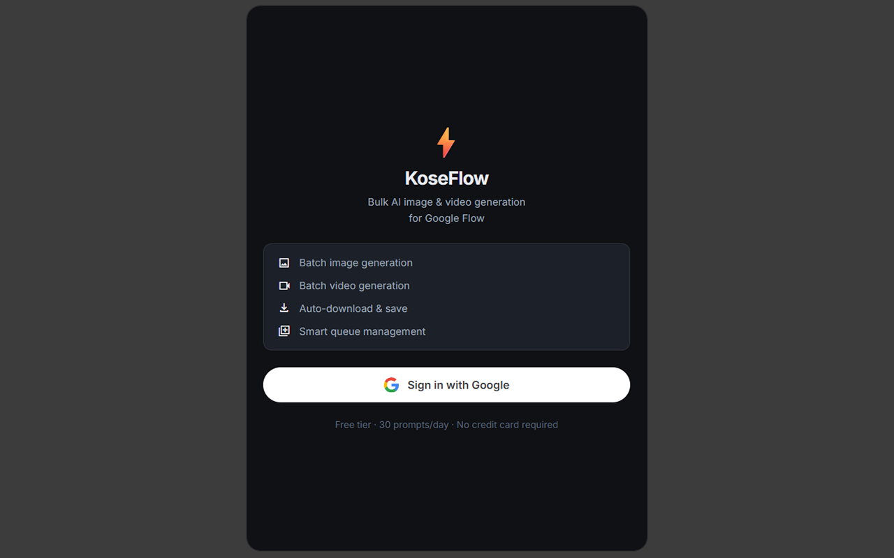 KoseFlow - Google Image & Video Automation - 截图 3