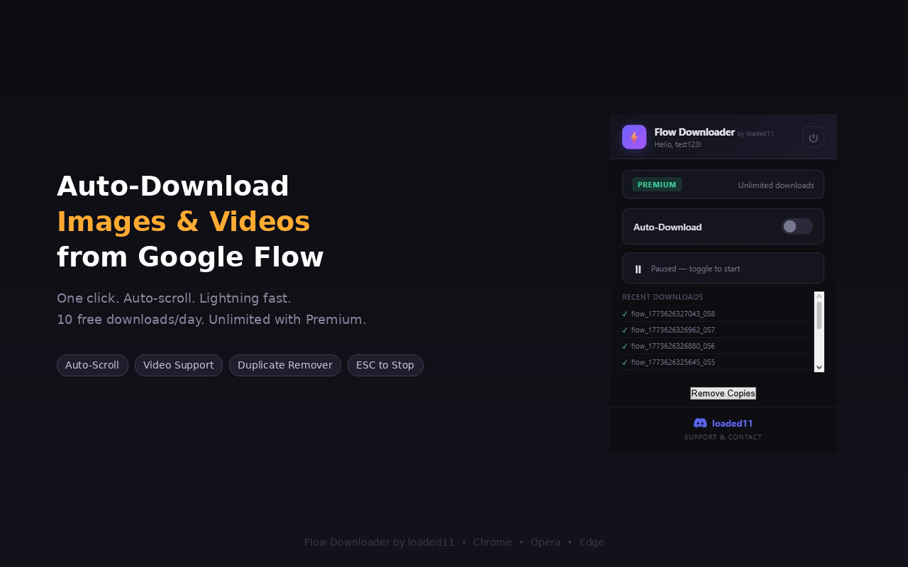 Flow Auto Downloader by loaded11 - 截图 1