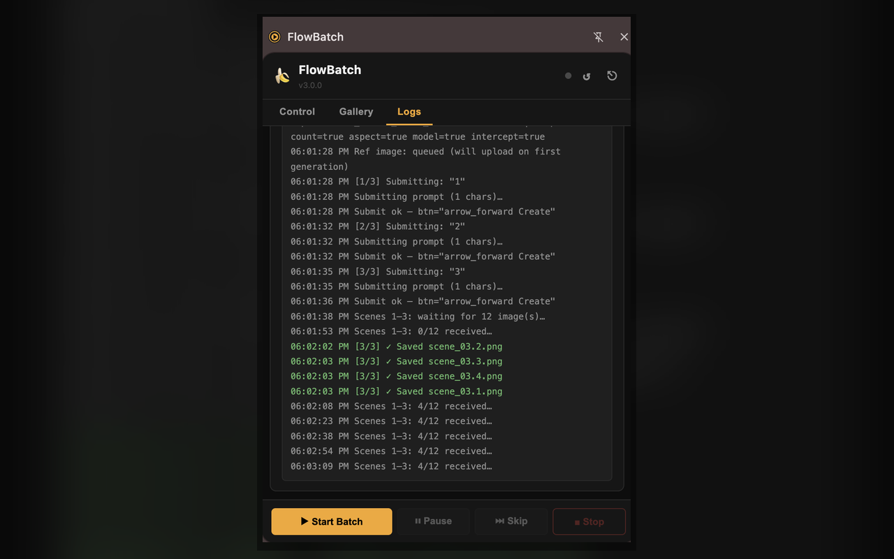 FlowBatch — Batch Image Generator for Google Flow - 截图 2