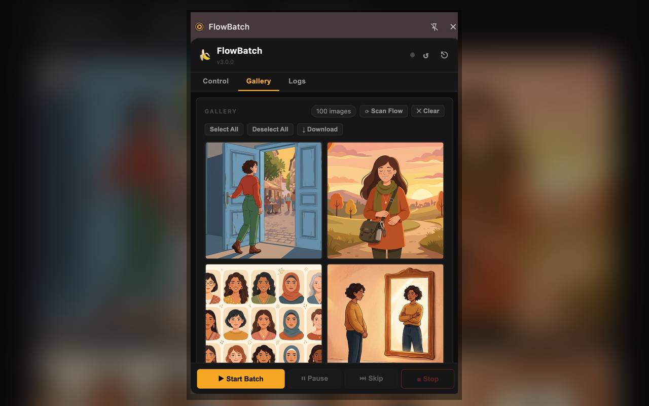 FlowBatch — Batch Image Generator for Google Flow - 截图 3