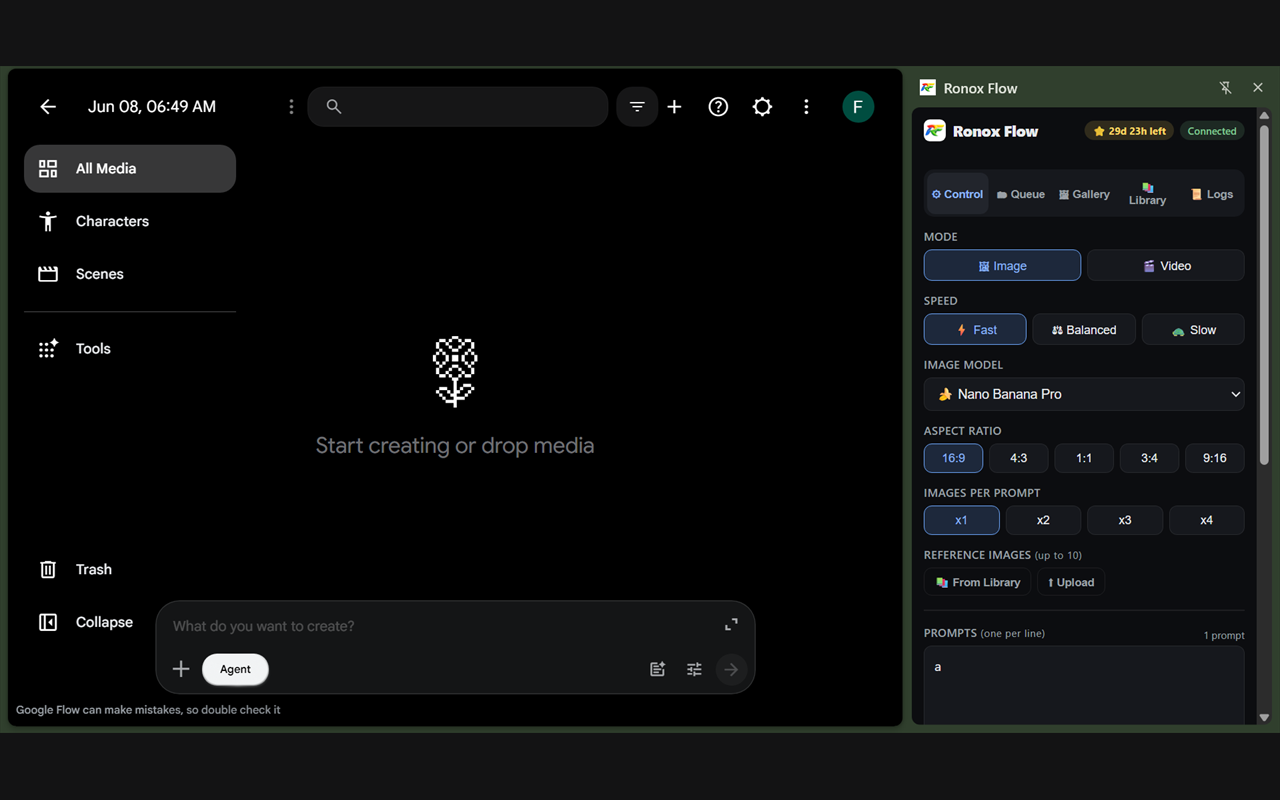 Ronox Flow — Batch Image & Video for Google Flow - 截图 2