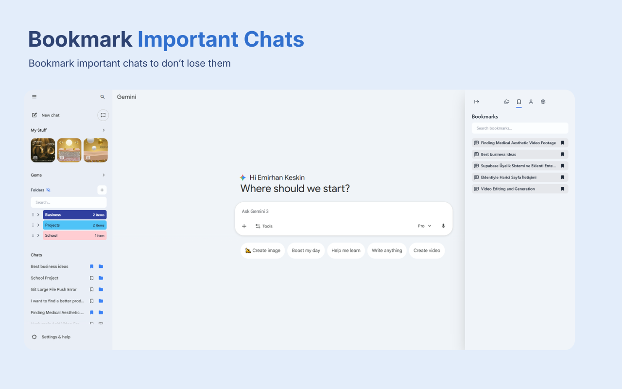 Gemini Folders, Bookmarks & Search - Gemfolders: Chat Organizer - 截图 4
