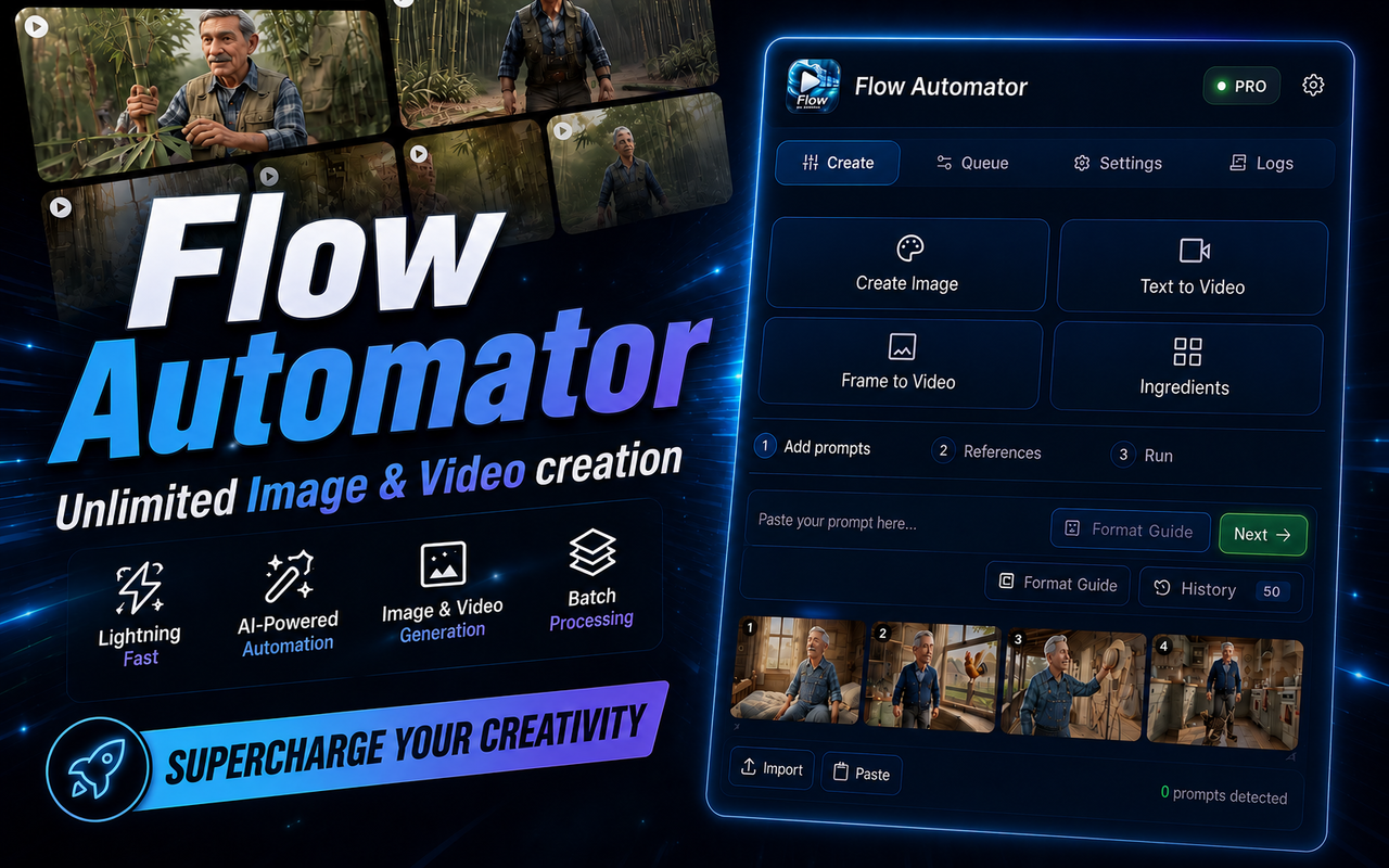 Flow Automator- Auto Veo & Nano Banner Pro on Google Flow - 截图 3