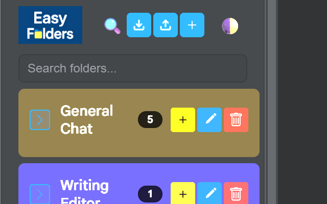 Easy Folders for Gemini: Folders & Prompt Manager - 截图 1