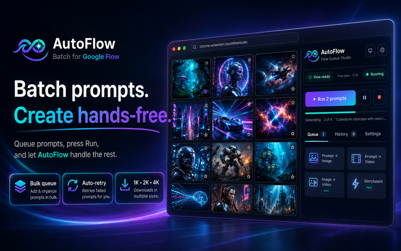 AutoFlow — Batch for Google Flow - 截图 3