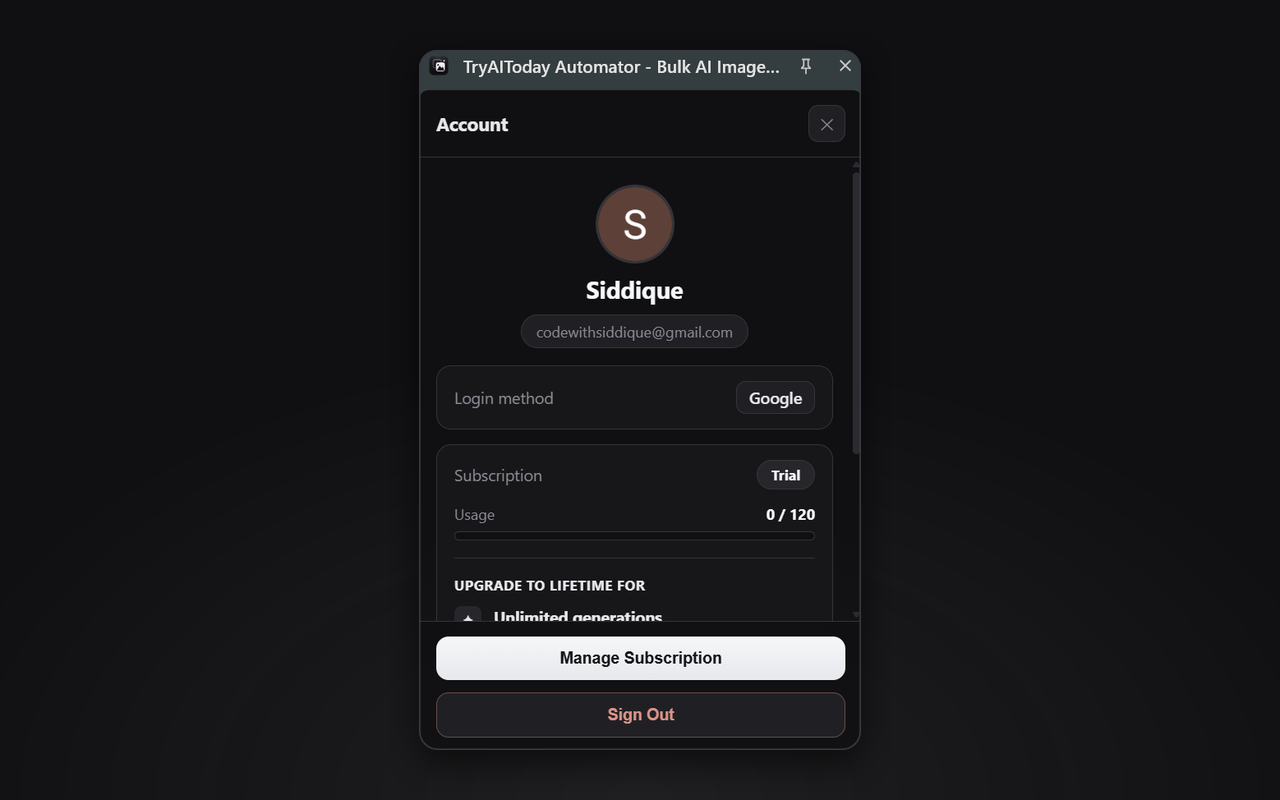 TryAIToday Flow Automator - 截图 1