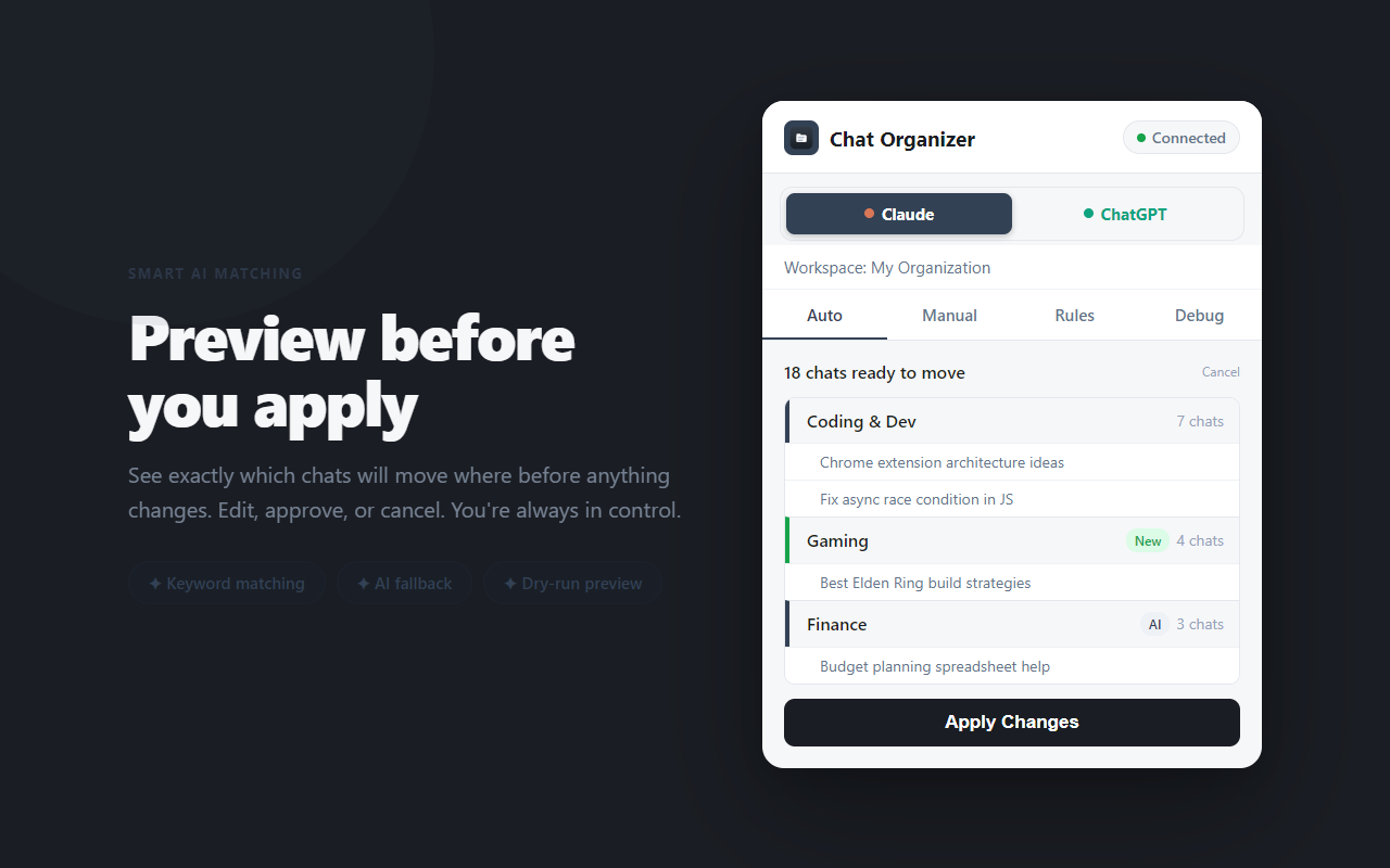 Chat Organizer for Claude & ChatGPT - 截图 4