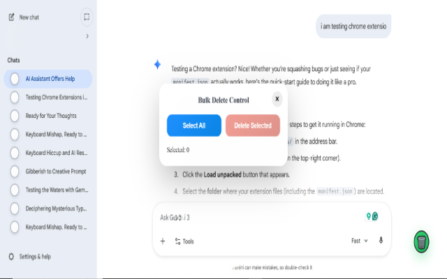 Gemini Bulk Delete - 截图 2