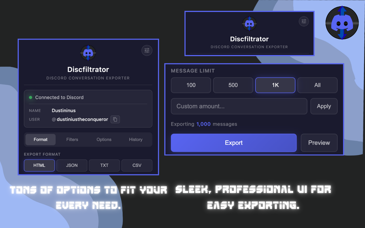 Discfiltrator - Discord Chat Exporter - 截图 3