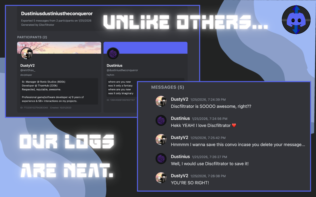 Discfiltrator - Discord Chat Exporter - 截图 5