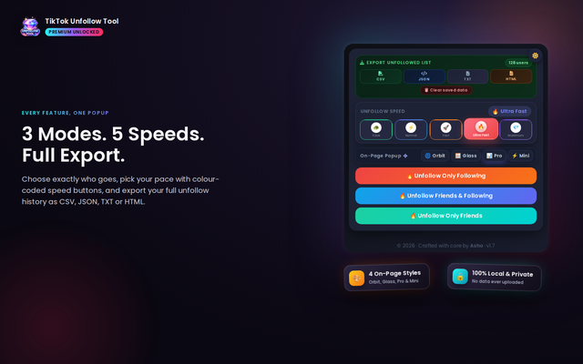 TikTok Unfollow Tool – Following & Friends - 截图 3