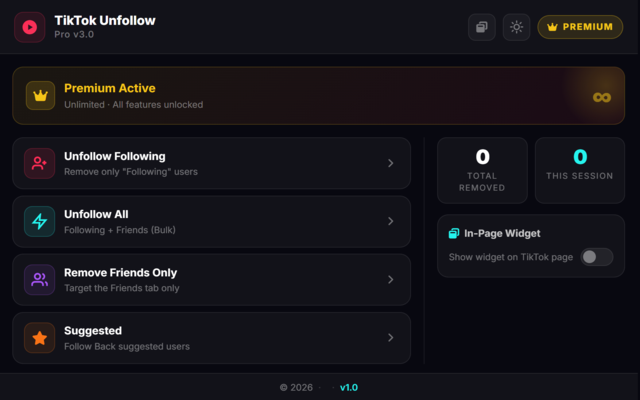TikTok Unfollow,folowing,friend & suggestion - 截图 3