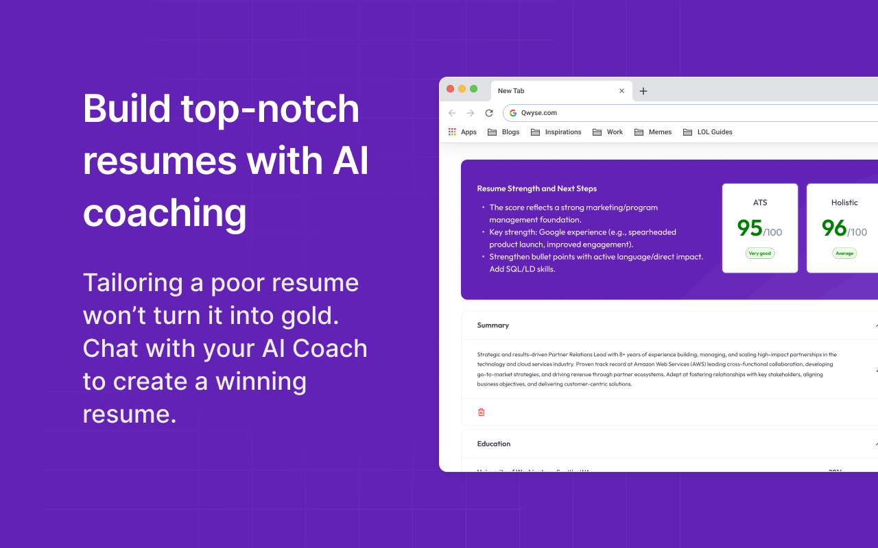 Qwyse: Job Tracker, Autofill , Top Resumes & Application Intelligence - 截图 2