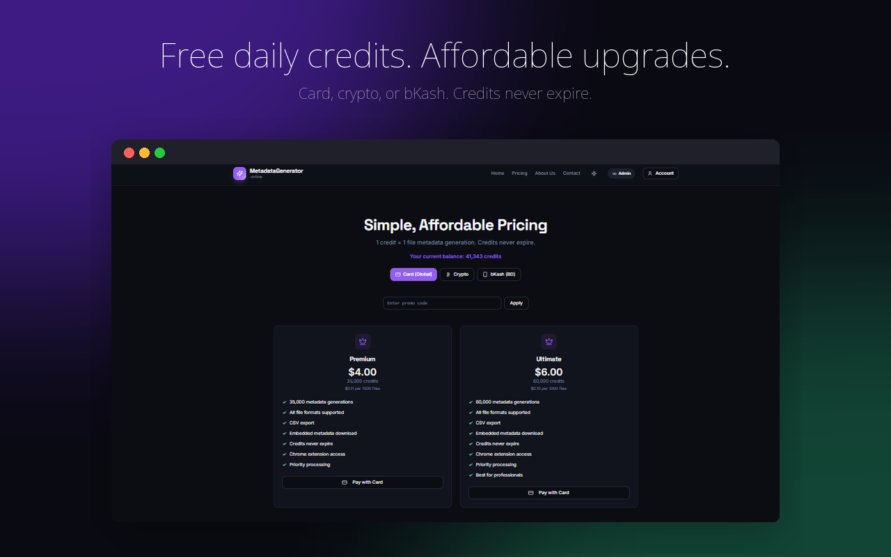 MetadataGenerator: AI Titles, Keywords, Rerank — Adobe Stock & Microstock - 截图 3