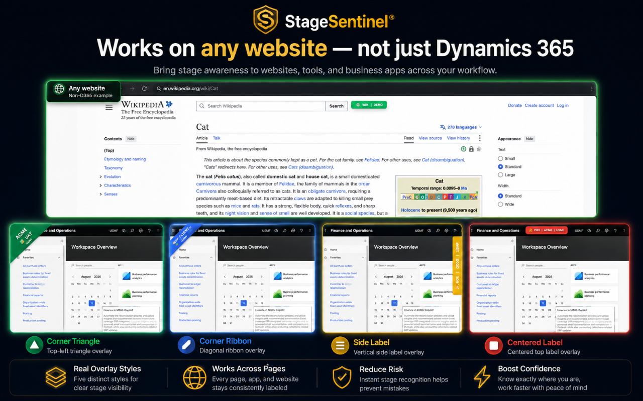 D365 F&SCM StageSentinel – Environment Marker & Indicator - 截图 1