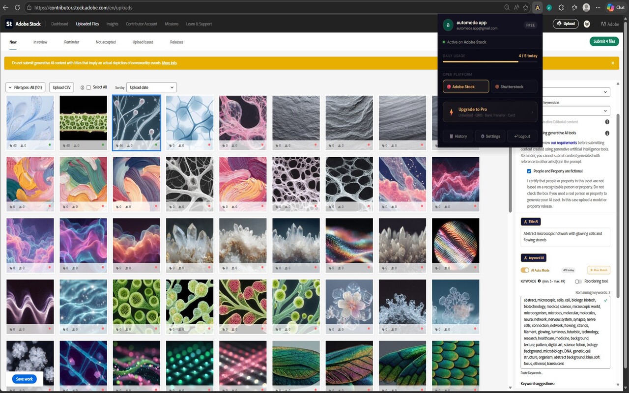 Automeda – Auto Metadata for Stock Photos - 截图 2