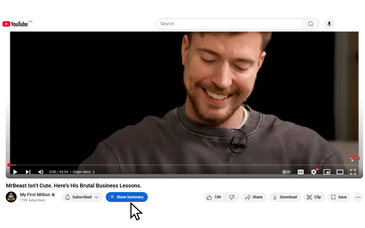 YouTube 摘要与聊天 - Clixy - 截图 2