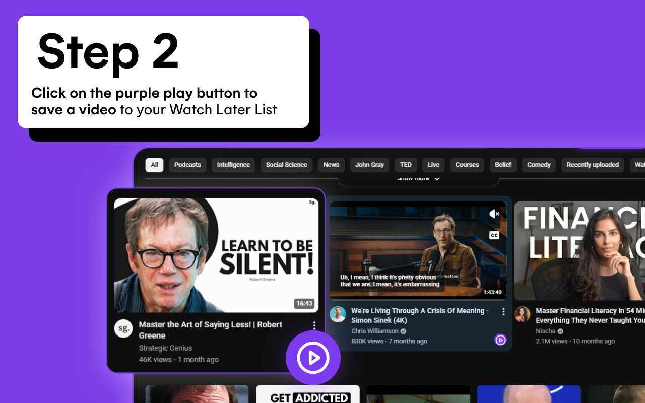 Watch Later List - YouTube Summarizer & Save Videos To Playlists - 截图 2