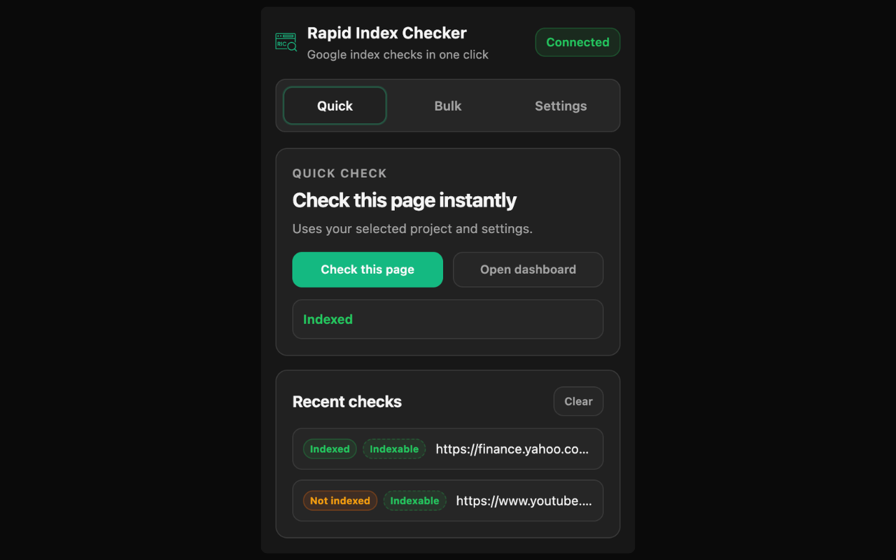 Rapid Index Checker - 截图 1