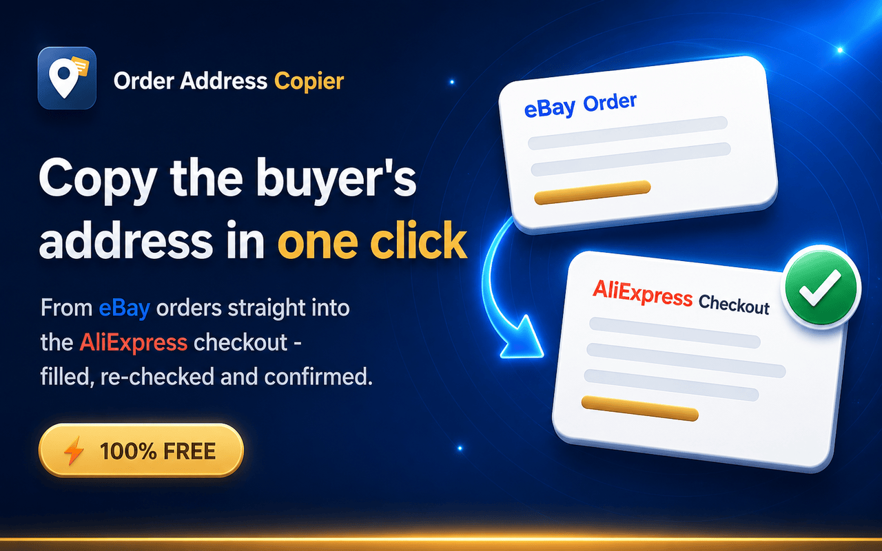 Order Address Copier - eBay to AliExpress - 截图 1